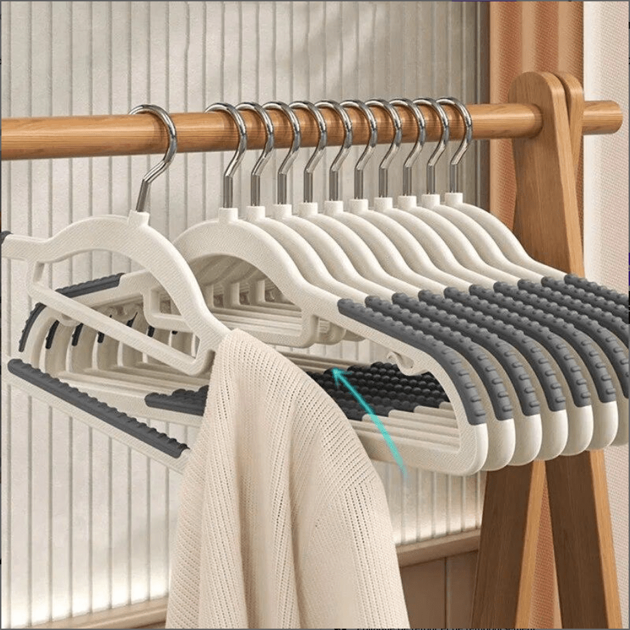 Cintre plastique antidérapant – lot de 10 pièces