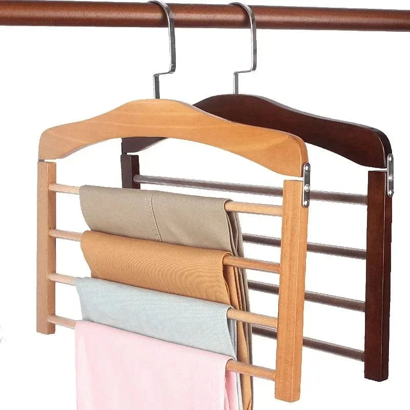 Cintre rangement bois 4 niveaux – gain de place et style naturel