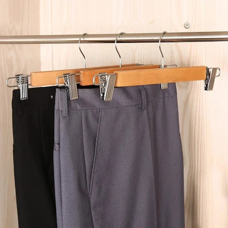 Cintre à Pantalon en Bois - Antidérapant & Pivotant