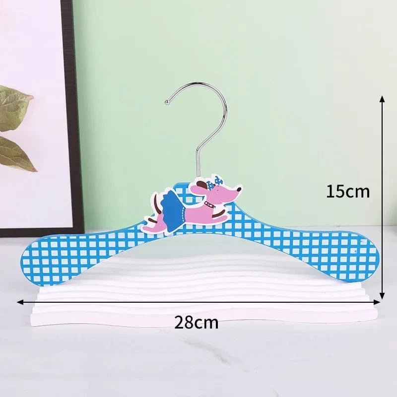 Cintre bébé en bois décoratifs animaux - Lot de 6 Chien
