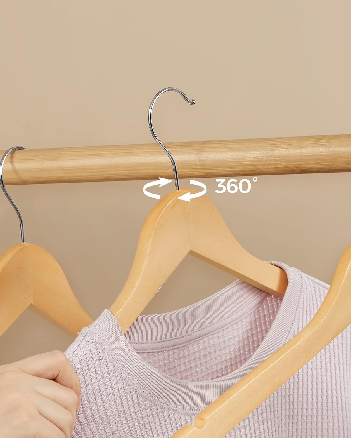Cintre en bois massif pour costumes – Antidérapant et robuste