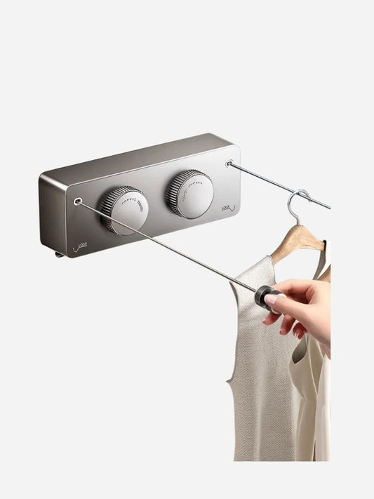 Corde à linge rétractable solide double intérieure & extérieure