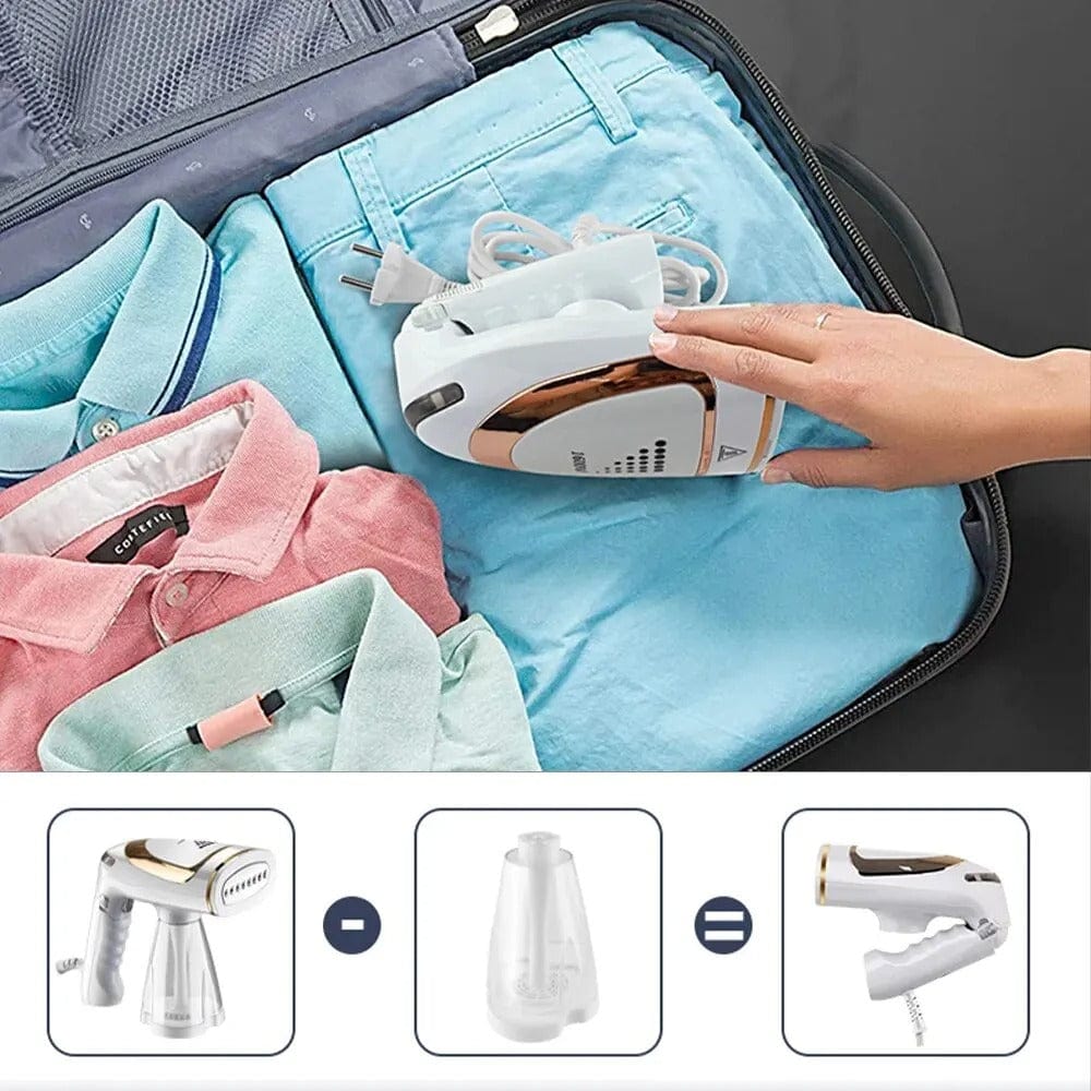 Défroisseur de voyage portable 1600W – Réservoir 250 ml Blanc
