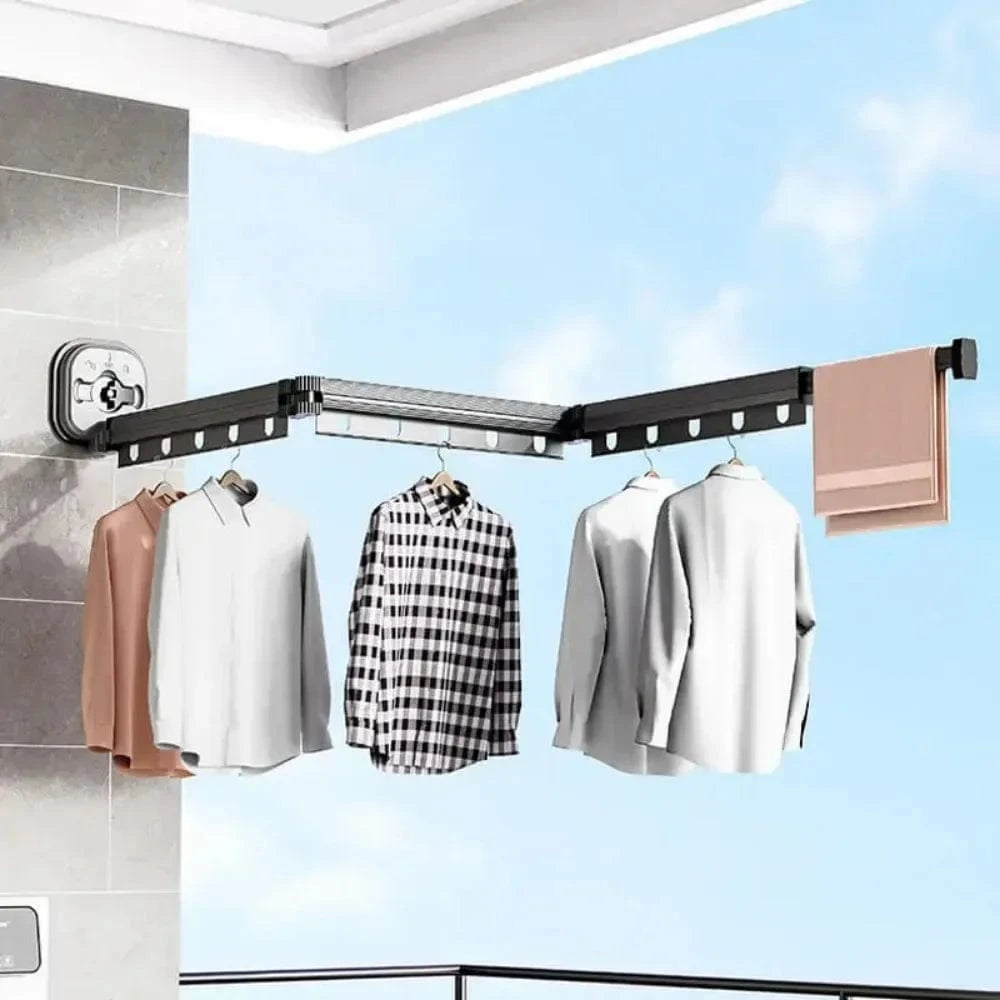 Étendoir à linge mural rabattable à ventouse pliable