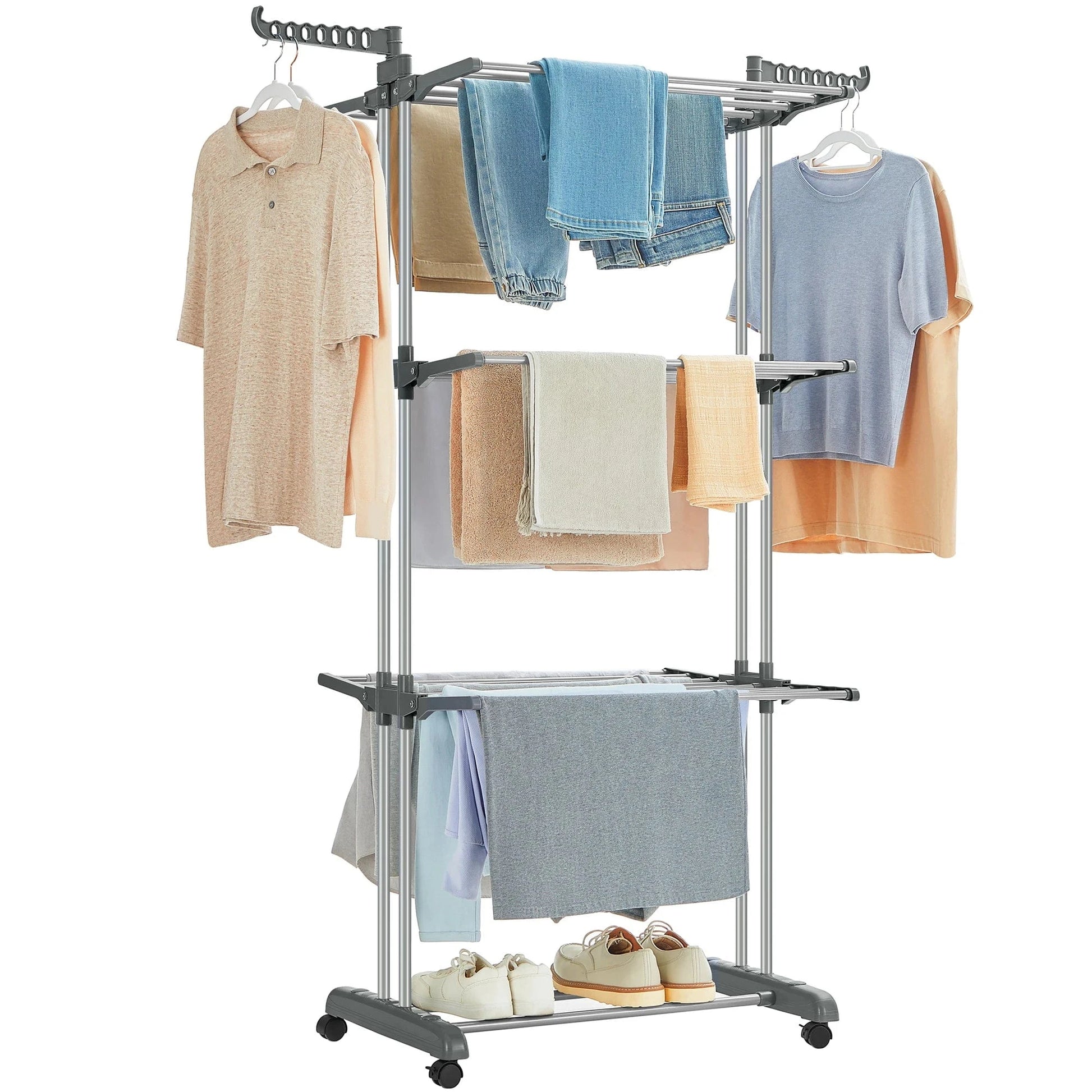 Étendoir à linge tour - grande capacité et pliable