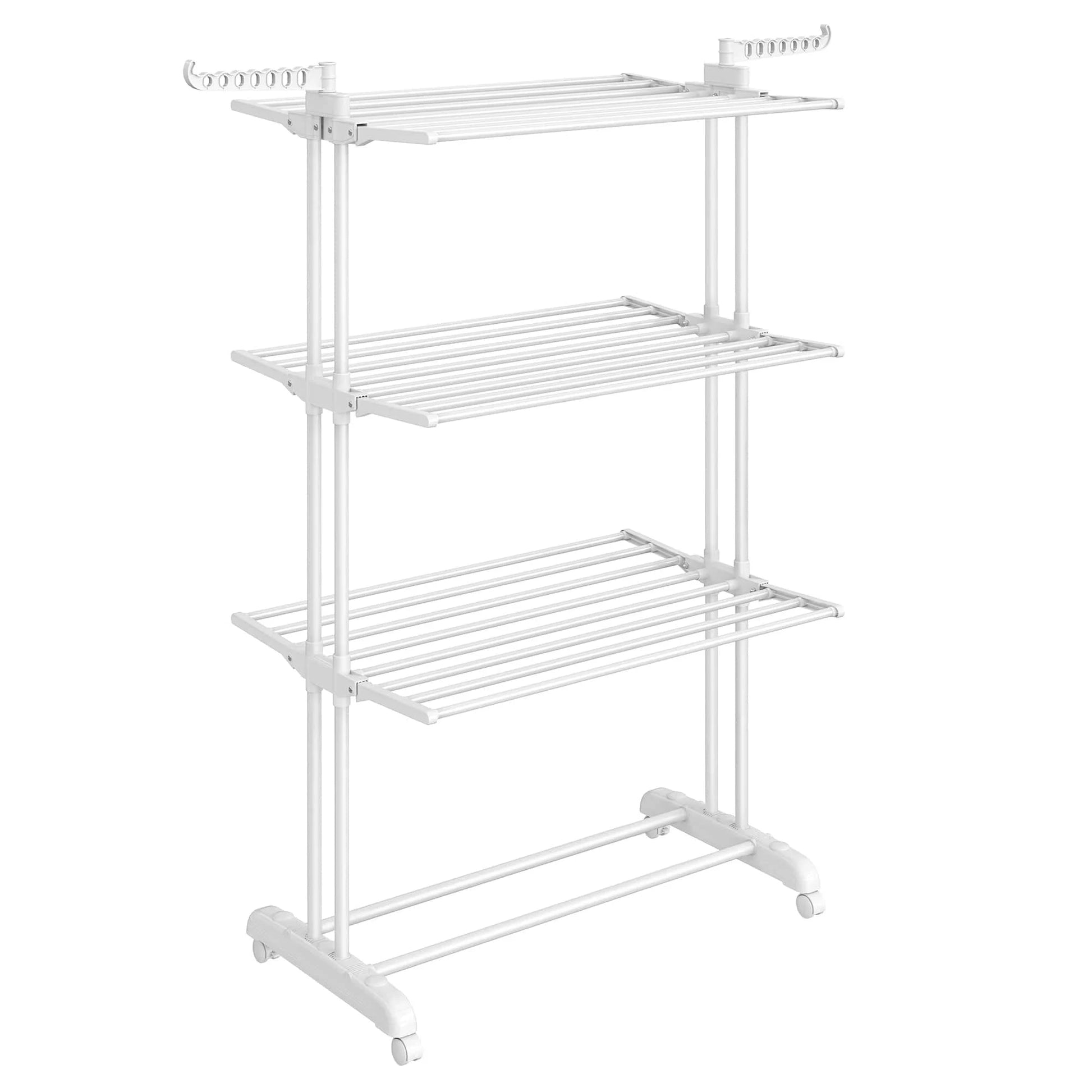 Étendoir à linge tour - grande capacité et pliable Blanc
