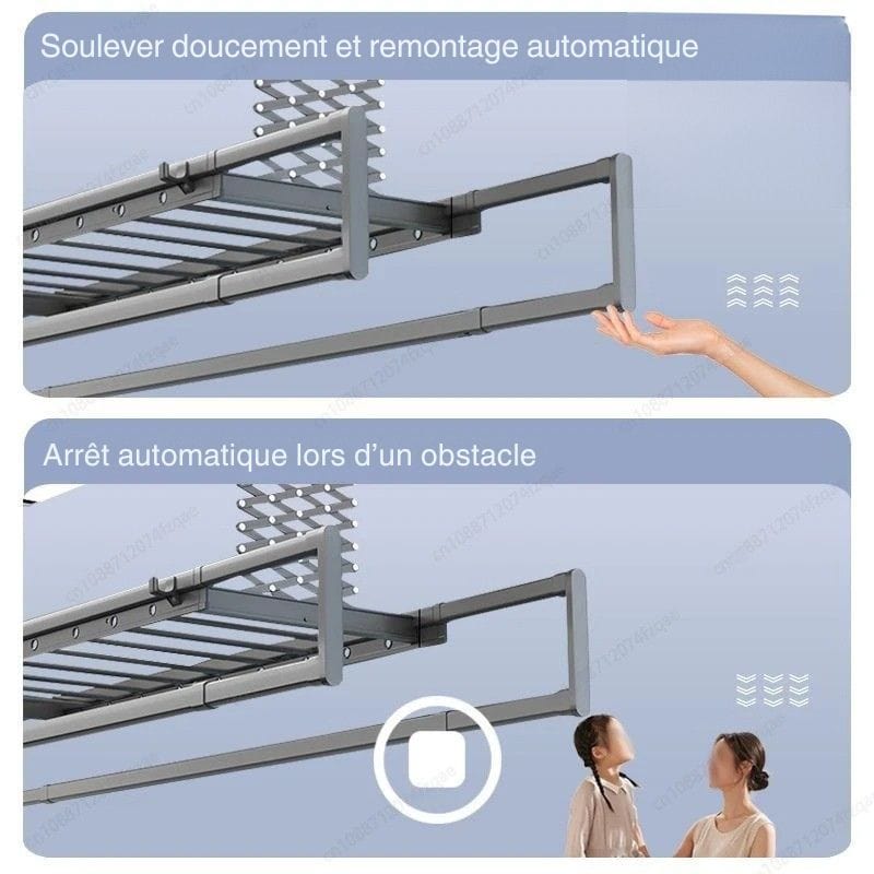 Étendoir plafond - électrique avec télécommande et stérilisation UV