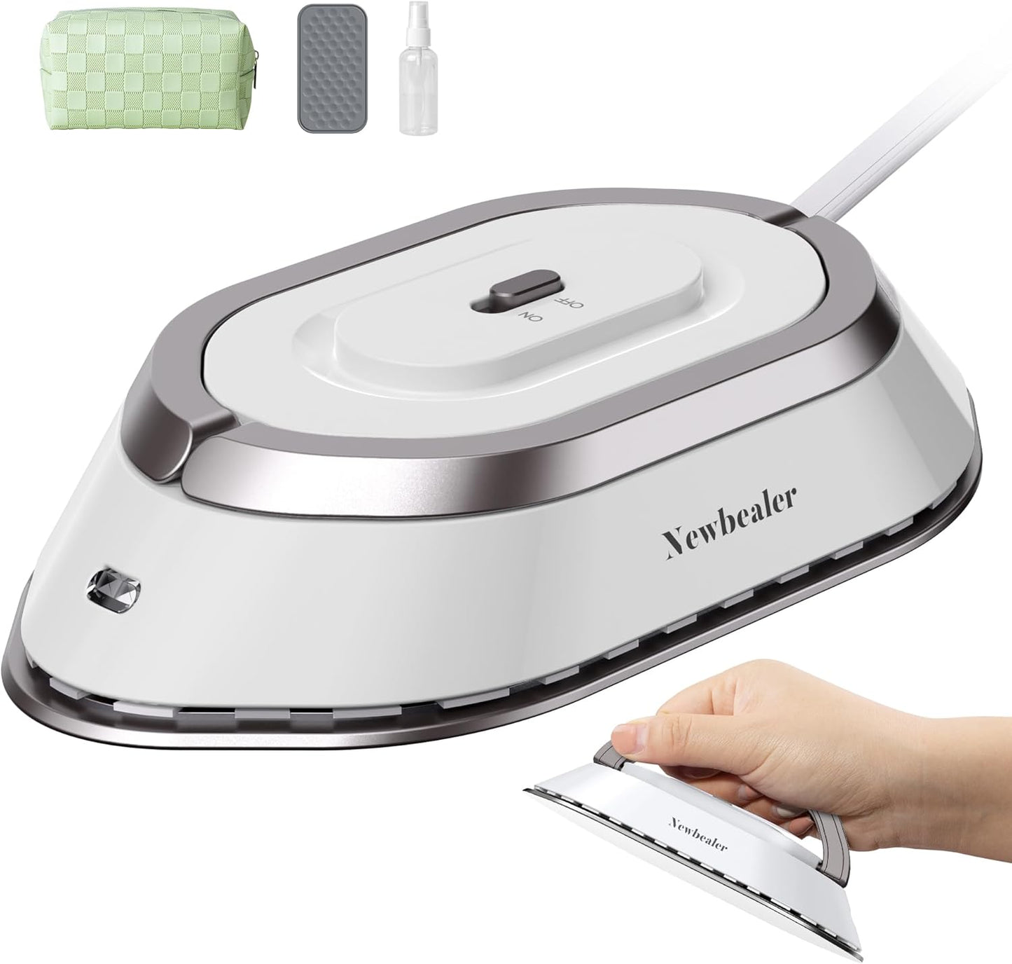 Fer à repasser de voyage – Mini fer portable double tension Argent