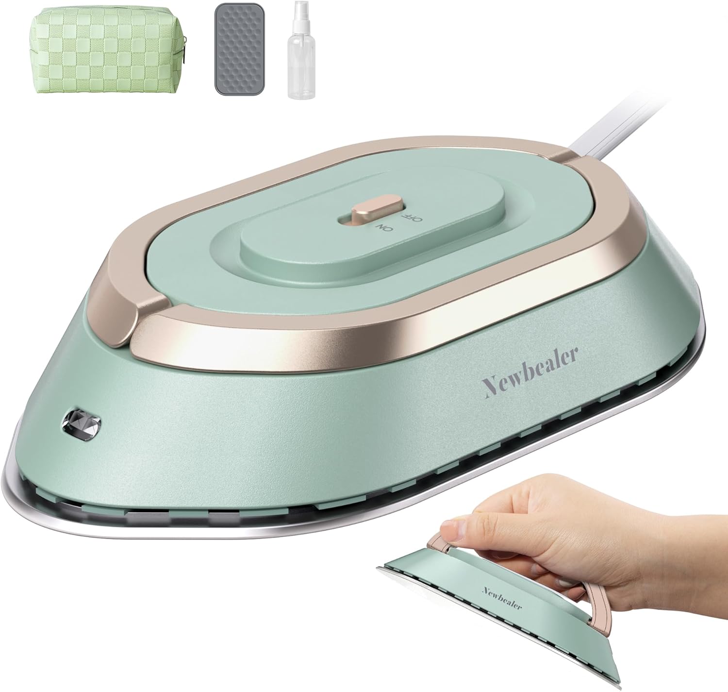 Fer à repasser de voyage – Mini fer portable double tension Vert