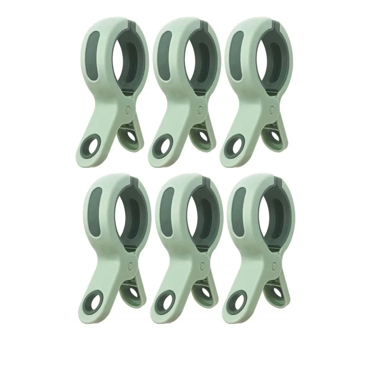 Grosse pince plastique antidérapante pour linges - Lot de 12 6 pcs - Vert