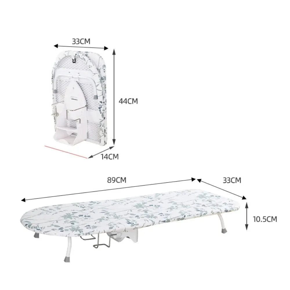 Petite table à repasser compacte et pliable Blanc florale