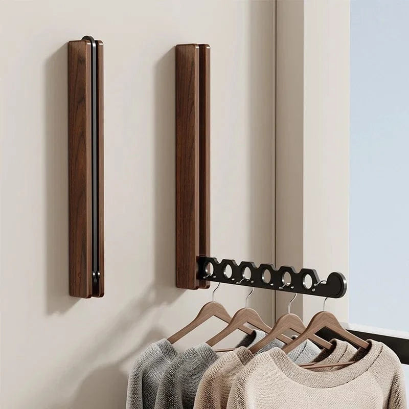 Porte cintre mural bois design & rabattable