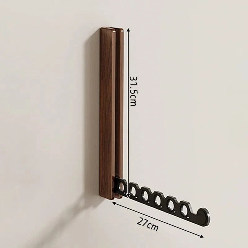 Porte cintre mural bois design & rabattable Bois noyer